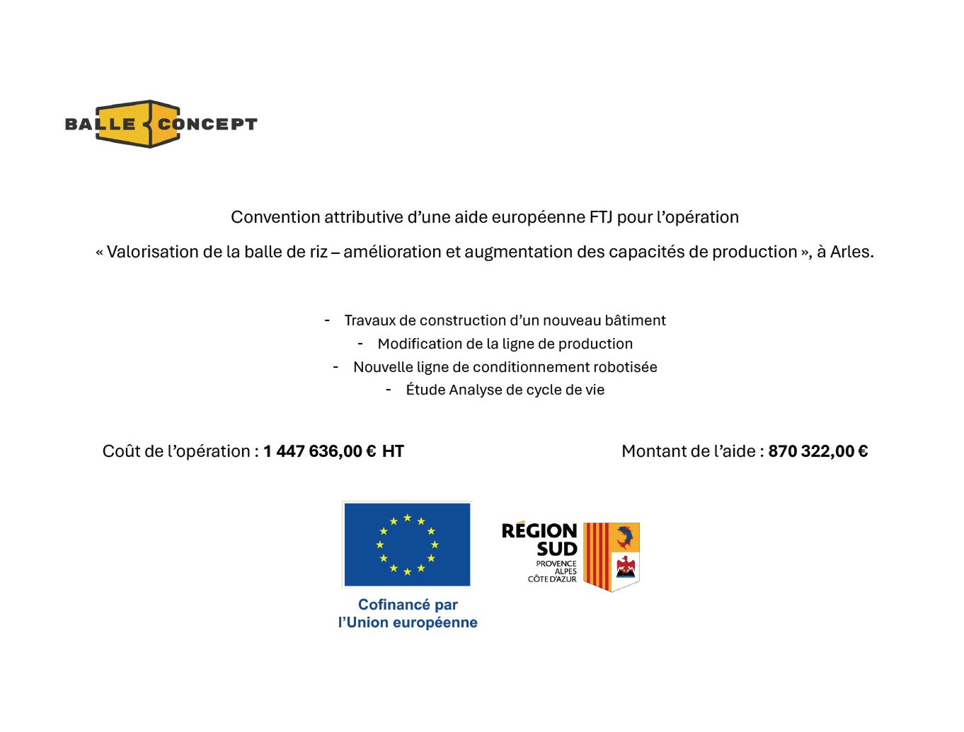 Valorisation de la balle de riz